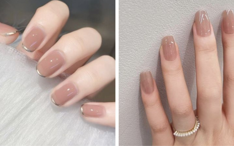  Nail móng ngắn màu thạch được nhiều chị em phụ nữ yêu thích